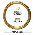thumbnail image 4 of The Beadsmith Square Craft Wire - Wire Elements - Medium Temper - 18 Gauge, 4 Yard Coil - Gold Color - Beading Wire Used for Jewelry Making, Wire Wrapping, and Other DIY Arts & Crafts, 4 of 8