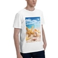 thumbnail image 2 of Bingfone Beach Starfish Shell Men'S Loose Fit Short-Sleeve Pocket T-Shirt, 2 of 7