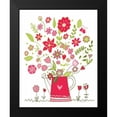 thumbnail image 2 of Zaman, Farida 12x14 Black Modern Framed Museum Art Print Titled - Valentines Flowers III, 2 of 5