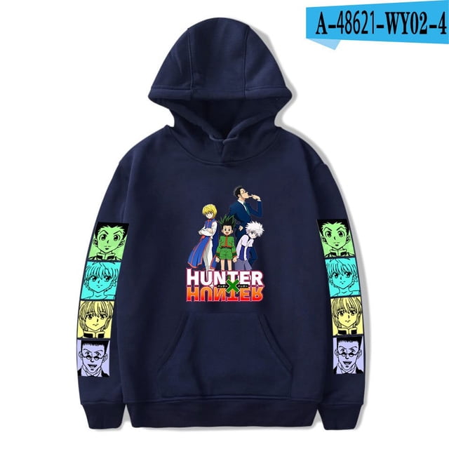 HUNTER X HUNTER Sudaderas con capucha Chaqueta informal Niños adultos Niños Tallas Killua Zoldyck Cosplay Jersey Jersey Unisex02 azul oscuroXXS Deng Xun unisex