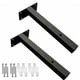 thumbnail image 2 of 2 soportes de pared para colgar en la pared, soporte triangular de hierro para estantería (negro), 2 of 6