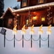 thumbnail image 5 of Luces solares LED navideñas de suelo con forma de muñeco de nieve, 5 en 1, impermeables, para exteriores, para jardín, patio, césped, decoración navideña. LED blanco cálido | Fácil instalación |, 5 of 6