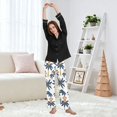 thumbnail image 6 of Dailycode Women's Pajama Pants Wide Leg Lounge Pj Bottoms With Pockets Monkey on Tree, 6 of 7