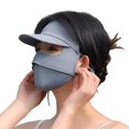 thumbnail image 2 of Harmtty UPF 50+ Women Full Face Guard Sunscreen Covering Adjustable Earrings Wide Brim Breathable Anti UV Face Guard, 2 of 8