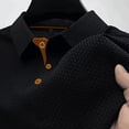 thumbnail image 5 of Homeyce Men's Golf Polo Shirts Collar Short Sleeve Shirts Button Down Casual Lightweigt Fashion Work Polo Sweatshirt Solid Color Golf Shirt,Black 2XL, 5 of 5