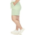 thumbnail image 2 of White Mark Women's Plus Size Super Soft Drawstring Waistband Sweat Shorts, 2 of 6