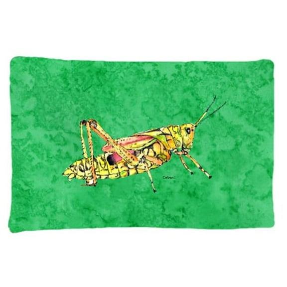 20.5 W x 30 in. Grasshopper on Green Moisture Wicking Fabric Standard Pillowcase