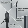 thumbnail image 2 of Ainfox 10ft Patio Umbrella with lights, Outdoor Table Sun Shade Umbrellas with Push Button Tilt/Crank, 8 ribs, Lake Blue, 2 of 11