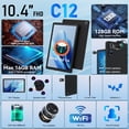 thumbnail image 2 of 10.4 Inch Large Screen Android 14 Tablet, 16GB RAM 128GB ROM, 5G WiFi, Suitable for Study and Office, Black, 2 of 7