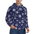 thumbnail image 2 of Naloa Snowflakes2 Men's Casual Hooded Collar Drawstring Hoodies Pullover Sweatshirts Casual Long Sleeve Shirts-4X-Large, 2 of 7