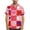 Hot Pink, variant on VBTAPA Mens Hawaiian Shirts Short Sleeve Heart Print Button Down Shirt Casual Summer Beach Shirts Tropical Resort Wear Red Pink M