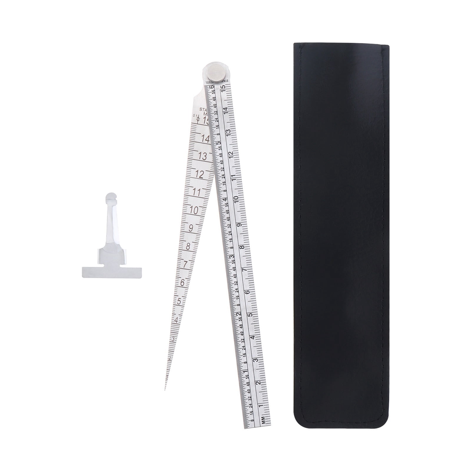 Feeler Gauge Set Welding Taper Gap Gauge Stainless Steel Portable Depth Ruler Hole Inspection Tool Feeler Gauge Measuring Tool ,Easy to Use