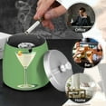 thumbnail image 4 of Yayeee Ashtray with Lid for Cigarette Smokeless Stainless Steel Home Ash Holder, Green Lemon Juice, 4 of 7