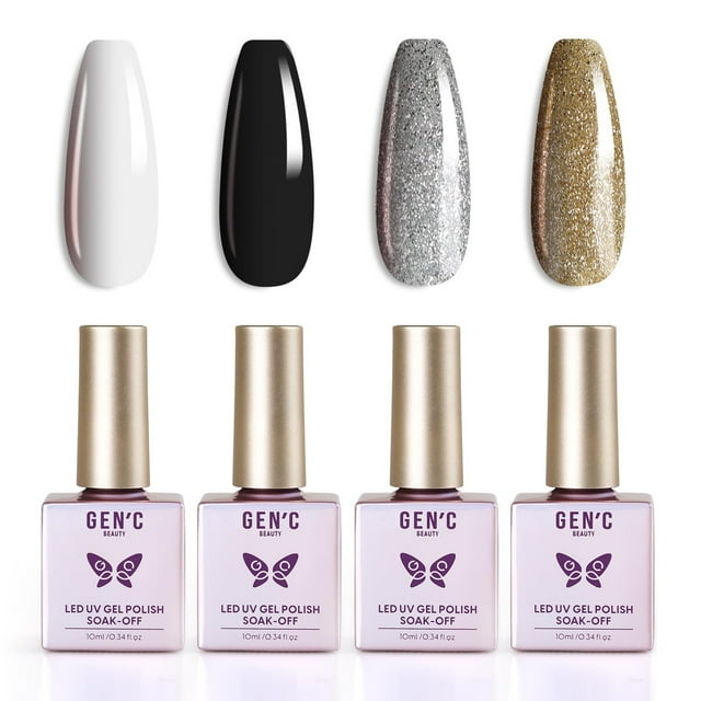 Gen'C Béauty UV Nail Gel 4 Colors Kit Liner Gel