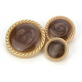 5 PCS Vintage Gold Women's Buttons for Clothing Decoration Metal Coat