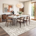 thumbnail image 4 of Roxstand 6x9 Area Rugs for Living Room, Stain Resistant Floral Vintage Washable Rugs, Non-Slip Thin Farmhouse Brown Rugs(6'x9', Brown), 4 of 11