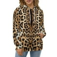 thumbnail image 4 of Leopard Print Pattern 3D Print Hoodie Men Women Autumn Thin Pullover Sweatshirt Vintage Streetwear Tops, 4 of 6