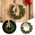 thumbnail image 2 of Mini Artificial Greenery Wreath with Ribbon, Small Cedar Eucalyptus Christmas Wreath for Front Door Cabinet Kitchen Window, Farmhouse Porch Wall Holiday Decoration, 2 of 5