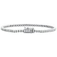 thumbnail image 2 of 10K White Gold 3mm Round Cut Diamond 1 Row Miracle Set 7" Tennis Bracelet 1 CT., 2 of 7