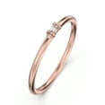 thumbnail image 2 of 0.07Ct Diamond Moissanite 18K Rose Gold Over Silver Morse Code Rings, 2 of 4