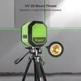 thumbnail image 3 of Huepar Green Beam Cross Line Laser Level Self-Leveling Laser Leveler Tools with Li-ion Battery FC011G, 3 of 9