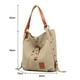 thumbnail image 2 of Bolso de mano de lona, bolso de hombro, bolso de mano para mujer, bolso de mano escolar, mochila convertible, color caqui, 2 of 5