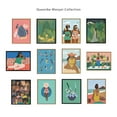 thumbnail image 5 of Kate and Laurel Sylvie Plant Lady Framed Canvas Wall Art by Queenbe Monyei, 18x24 Natural, Female Nature Art, 5 of 6