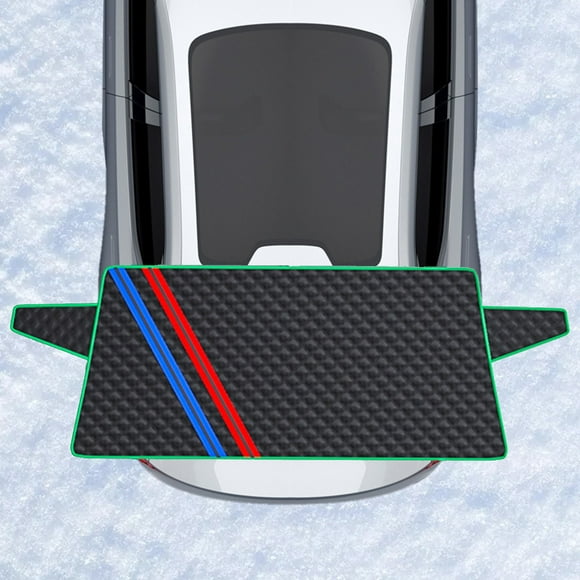 VBXOAE Universal Car Rear Snow Shield and Windshield Cover-All-Season Protection,Windproof,Anti-Theft,Foldable Made with Advanced Materials,Black