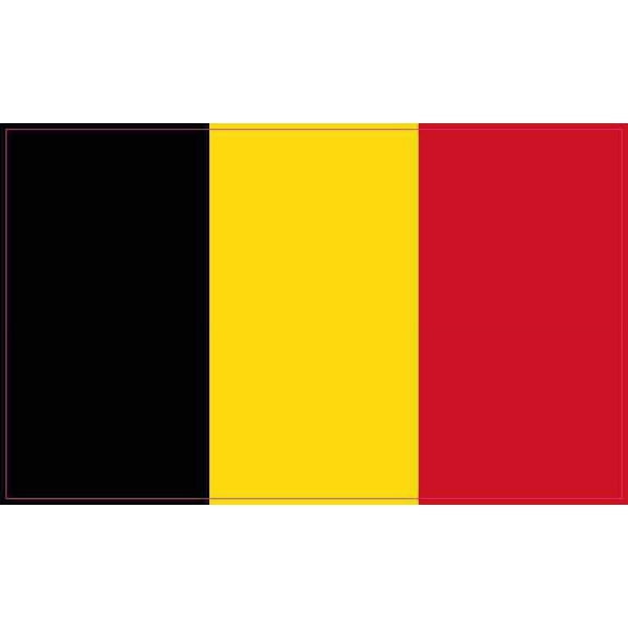 5in x 3in Belgium Flag Sticker Cup Decal Car Window Truck Bumper Stickers