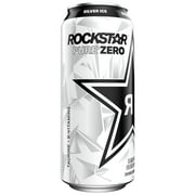 Rockstar Pure Zero Sugar Silver Ice Energy Drink, 16 oz, 1 Count Can