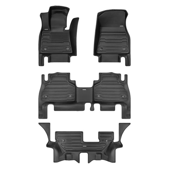 TuxMat - For BMW X5 7-Seater 2019-2026 Models - Custom Car Mats - Maximum Coverage, All Weather, Laser Measured - This Full Set Includes 1st, 2nd and 3rd Rows