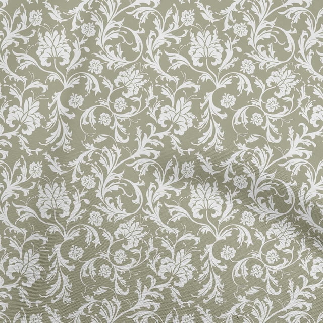 oneOone Georgette Viscose Light Green Fabric Asian Floral Sewing Craft Projects Fabric Prints By Yard 42 Inch Wide