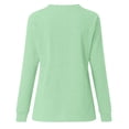 thumbnail image 4 of NINGMENG Hauts pour Femmes Couleur Unie Col Rond Manches Longues Hiver T-shirts Décontractés Mode Urbaine, Vert, TTG, 4 of 5