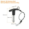 thumbnail image 2 of Uxcell 4Pack T Handle Lock Pins, 10mm x 30mm Usage Length Stainless Steel Push-Button Quick Release Pin, 2 of 6