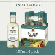 Sutter Home Pinot Grigio California White Wine, 187 ml Bottle, 13% ABV