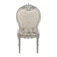 thumbnail image 4 of 24 Inch Side Dining Chair, Set of 2, Champagne Silver Frame, Gray Jacquard, 4 of 6