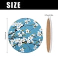 thumbnail image 2 of Ceramic Drinking Coasters With Holder,Vibrant white flowers that bloom in spring Water Absorbent Marble Tabletop Protection (Cork Base),Set of 6,Suitable for Various Mugs,Home Decor，4 Inch, 2 of 4
