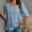 Light Blue, variant on Tops For Women Trendy Sevevn Women's Summer Imitation Cotton And Linen Round Neck Button Short Sleeved Shirt