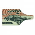 thumbnail image 1 of Cars Cutting Board, Retro Car and Garage Advertising Poster Style Picture with Grunge Effects 1960s, Tempered Glass Cutting and Serving Board, Wine Bottle Shape, Emerald Orange, by Ambesonne, 1 of 1