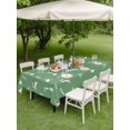 thumbnail image 3 of Outdoor Tablecloth with Umbrella Hole and Zipper, Green Spring Easter Rectangle Table Cloth 60x102 Inch Waterproof Tablecloth, Cute Bunny Botanical Picnic Table Cover for Patio Camping, 3 of 7