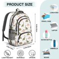 thumbnail image 5 of Dinosaur and Floral Off White Pattern Cute School Backpack Bag with Padded Back and Adjustable Shoulder Straps 16.9 X 12.6 X 5.9 Inches, 5 of 5