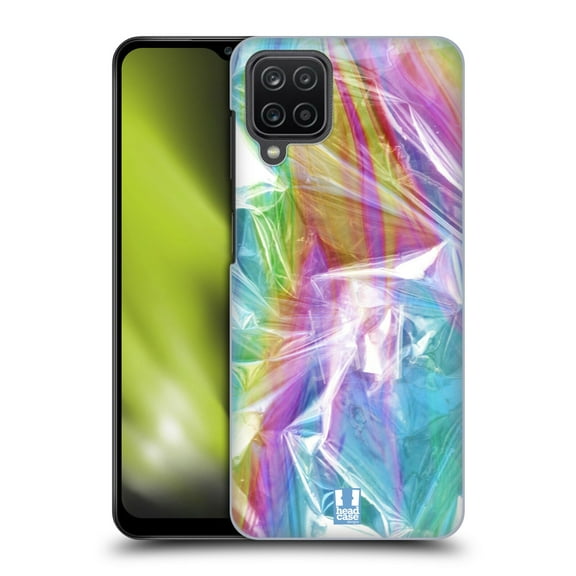 Head Case Designs Oil Slick Prints Iridescent Hard Back Case Compatible with Samsung Galaxy A12 (2020)