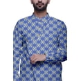 thumbnail image 3 of Atasi Designer Kurta Pajama For Men Printed Angrakha Kurta Set Summer Clothing, 3 of 3