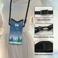 thumbnail image 5 of ZIATUBLES Cellphone Crossbody Bag Stylish Water Resistant Neoprene Portable Phone Pouch with Adjustable and Detachable Strap , 4 X 8 Inch, Bow Snowflake Tree, 5 of 7