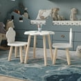 thumbnail image 3 of Buzz & Bloom Kids 3-Piece Wooden Cloud-Shaped Table and Chairs Set, White/Natural, 3 of 14