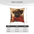thumbnail image 4 of Xecao Western French Bulldog Cowboy Print Soft Velvet Decorative Throw Pillow Covers, Square Cushion Cases for Bed, Sofa, Living Room, Car, and Indoor Outdoor Use-16"x16", 4 of 8
