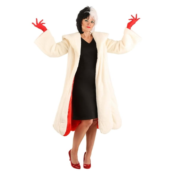 Women's Deluxe Cruella De Vil Coat Costume