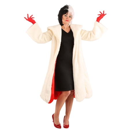Women's Deluxe Cruella De Vil Coat Costume