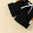 thumbnail image 6 of Sngxgn Baby Boy Pants Set Long Sleeve Contrast Sweatshirt Fall Winter Outfits(Black,90), 6 of 9