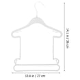 thumbnail image 2 of MUSEYA 12pcs Kid Clothes Hangers Plastic Swimsuit Display Parents White, 2 of 8